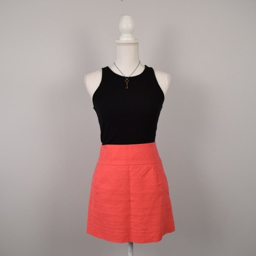 J. CREW 100% Cotton Coral Mini Skirt